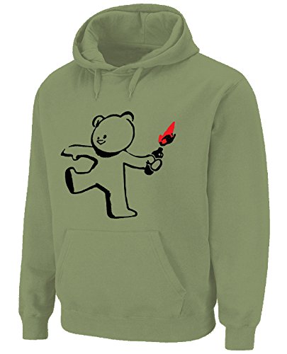 Tribal T-Shirts Banksy Teddy-Bomber-Kapuzenpullover für Herren, khaki, L Tribal T-Shirts Banksy Teddy-Bomber-Kapuzenpullover für Herren, khaki, L von Tribal T-Shirts