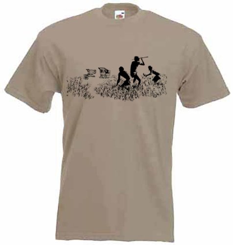Tribal T-Shirts Herren Banksy Shopping Trolley Hunters T-Shirt, khaki, Mittel Tribal T-Shirts Herren Banksy Shopping Trolley Hunters T-Shirt, khaki, Mittel von Tribal T-Shirts