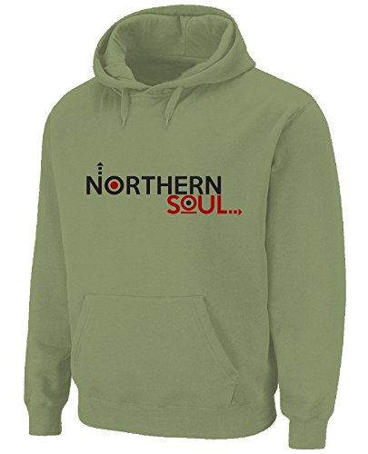 Tribal T-Shirts Herren Kapuzenpullover Northern Soul Logo Gr. L, Khaki von Tribal T-Shirts