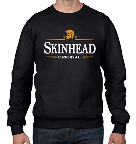 Tribal T-Shirts Skinhead Original Herren Sweatshirt Pullover, Schwarz , L von Tribal T-Shirts