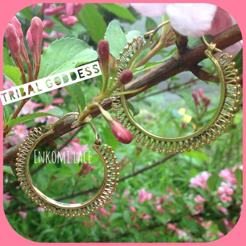 Enkomi Spitze Mandala Ohrringe /E17 von TribalGoddessLove