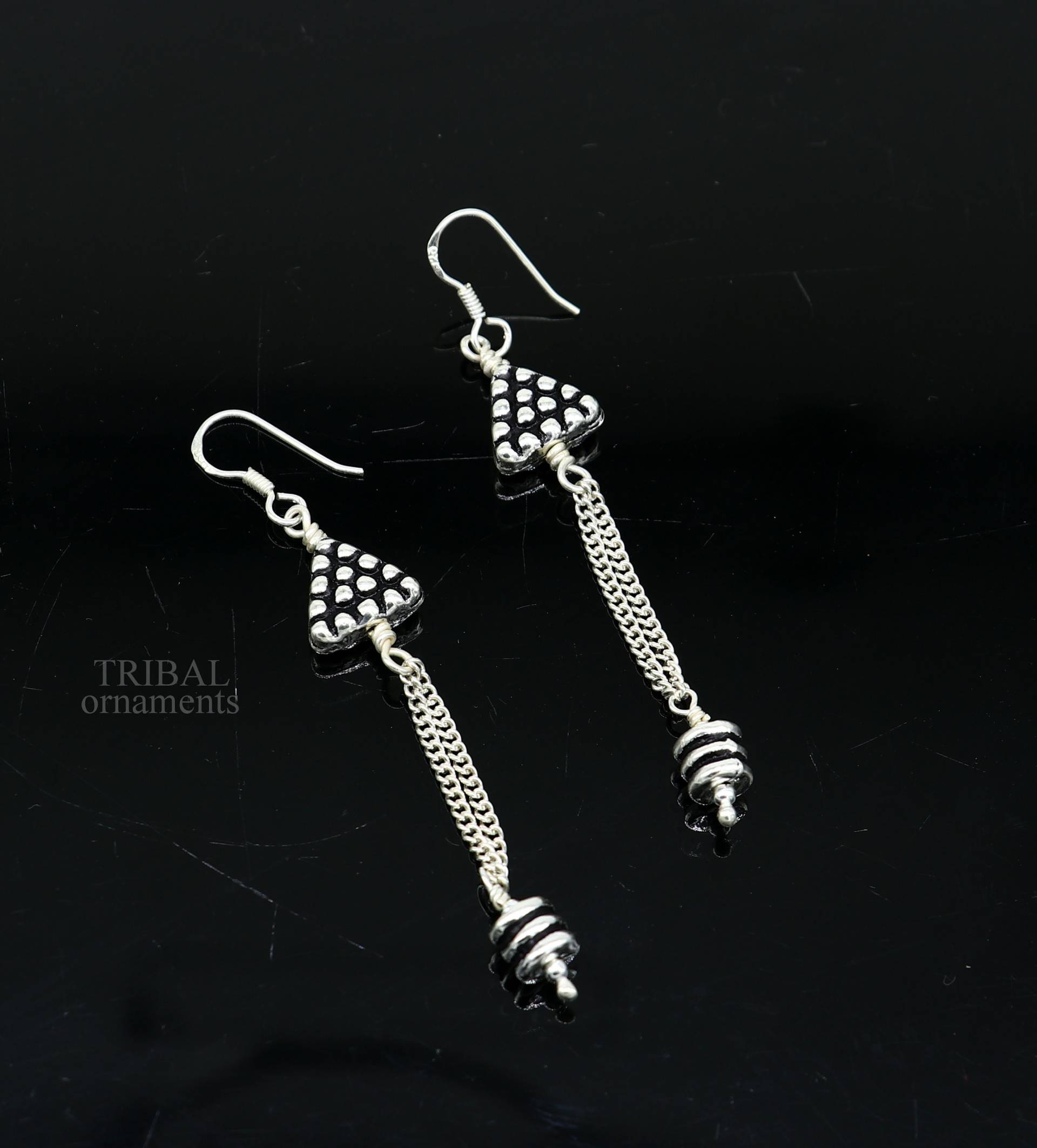 925 Sterling Silber Handgemachte Ohrringe Mit Eleganten Ausgefallenen Girl Es Hoops Ohrring Bräute Schmuck Aus Indien Ohr1084 von TribalOrnaments