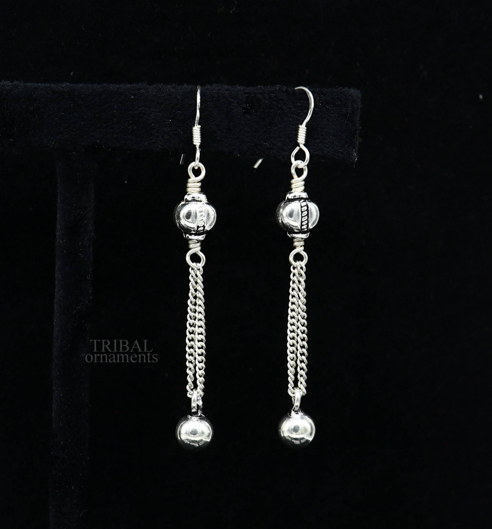 Exklusive 925 Sterling Silber Handgemachte Haken Ohrringe Mit Eleganten Ausgefallenen Girl Es Hoops Ohrring Bräute Schmuck Aus Indien Ohr1085 von TribalOrnaments