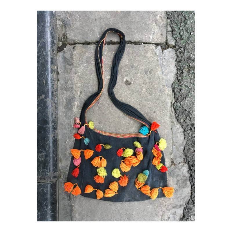 Vintage Stammes Hmong Dao Traditionelle Umhängetasche in Ha Giang Bereich, Nördlich Von Vietnam von TribalhandmadeStore