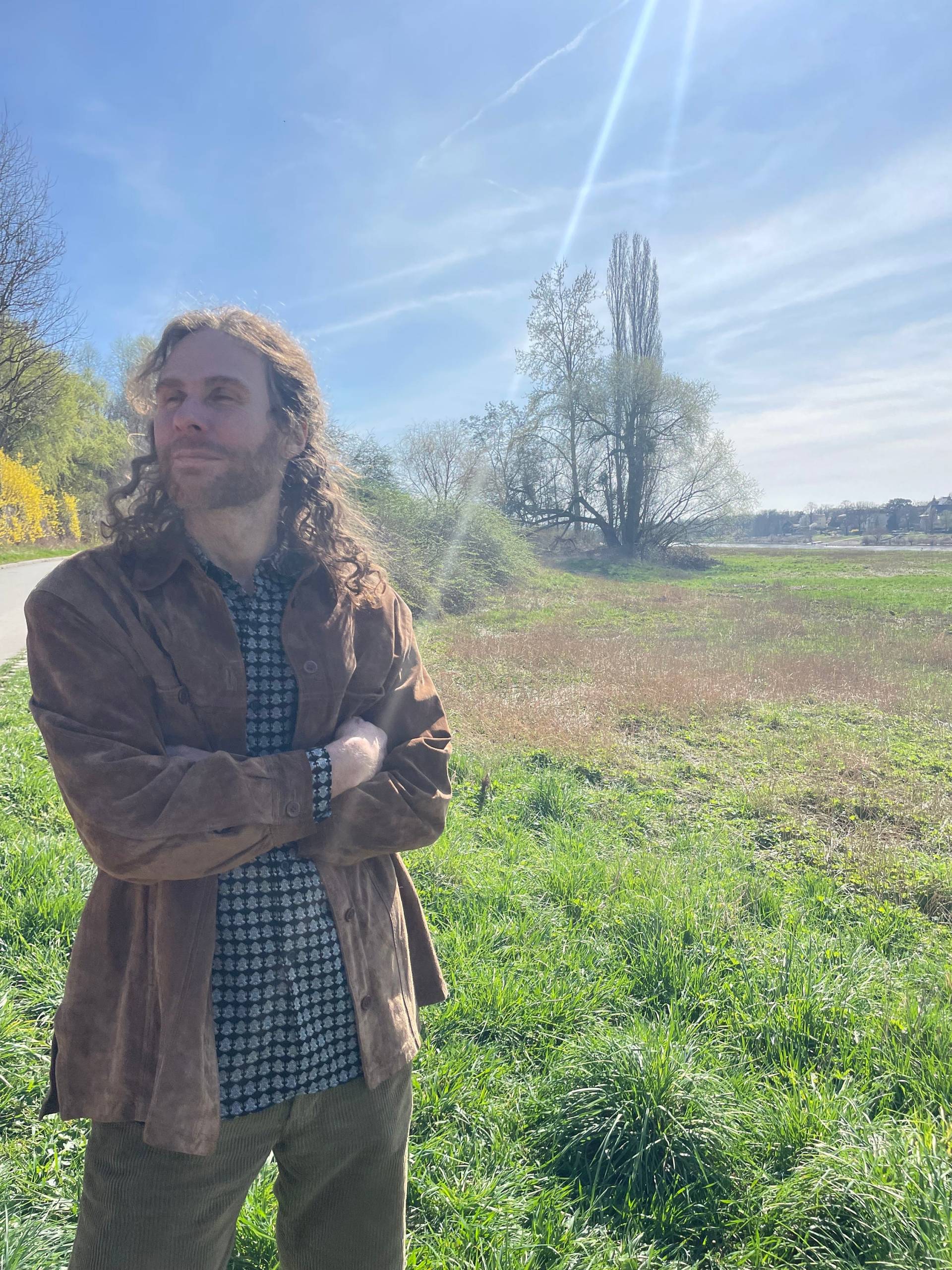 Jacke Hellbraun Echtleder Vintage Weich Jacket Eco Männer Größe M/ L True Vintage Retro Hippie Hipster Natural Wear von TribaliGitana