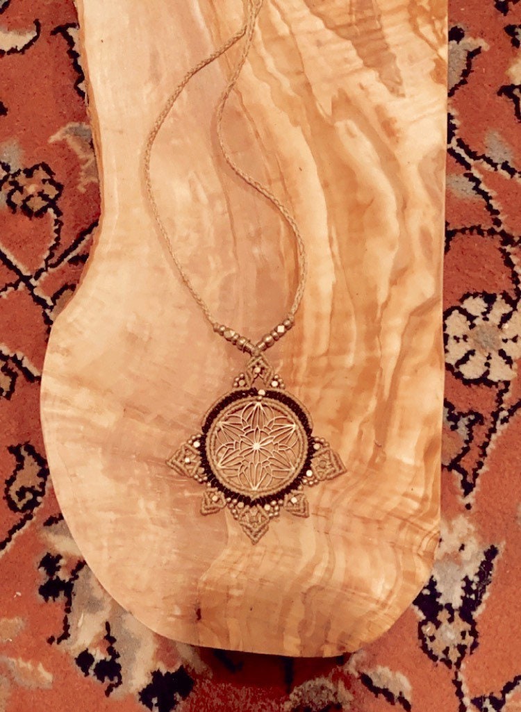 Magical Protection Mandala Healing Macrame Necklace Lovely Good Vibes High Quality Bohemian Gipsy Jewelry von TribaliGitana
