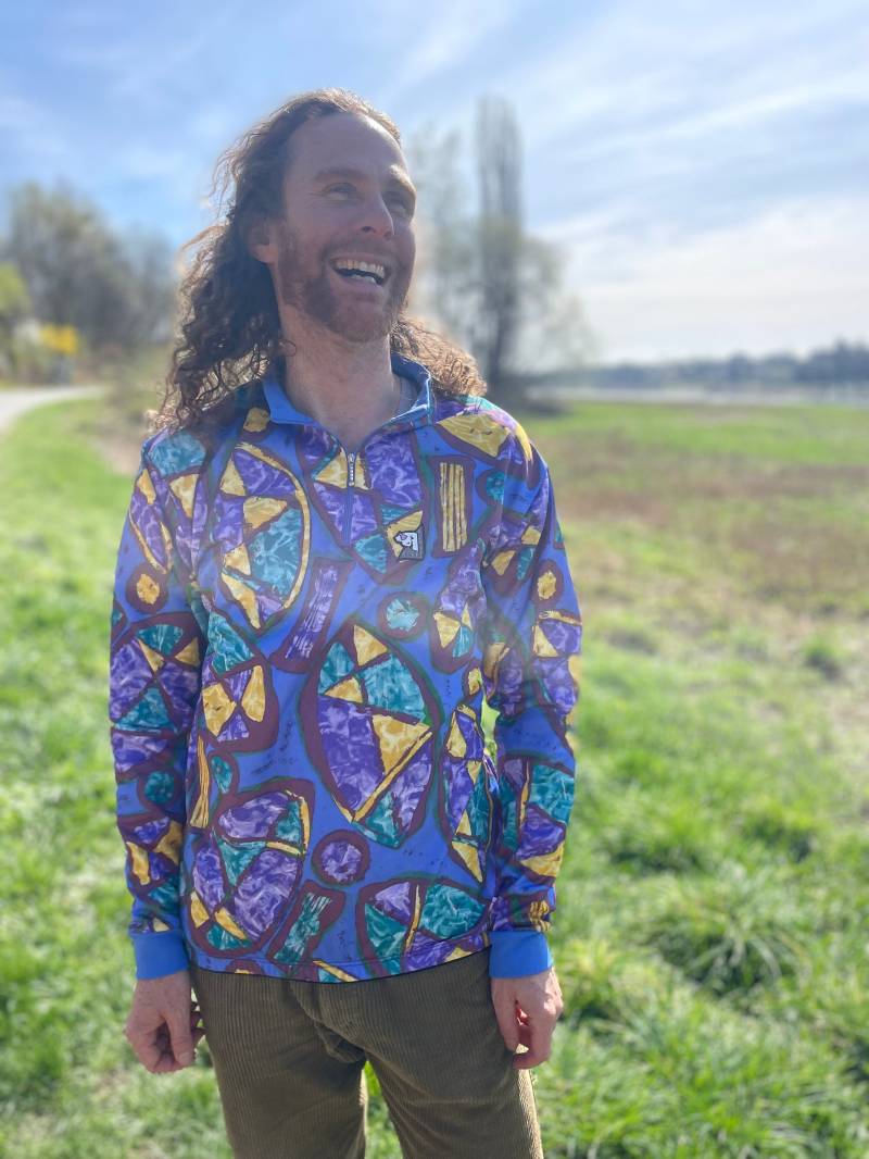 Muster Pulli Sport Jacket Aerobic Männer Größe M Rarität True Vintage 80S 90S Muster Retro Hippie Hipster von TribaliGitana