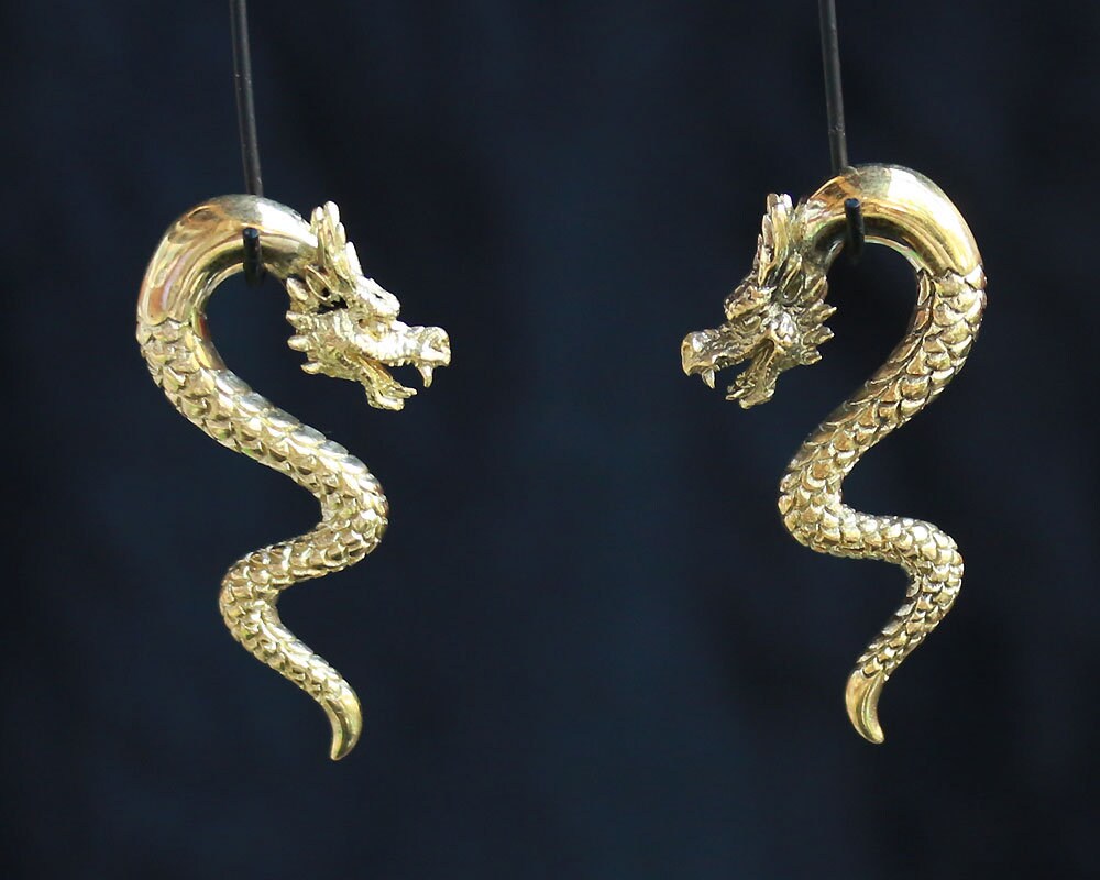 6 Mm Oder 2 Ga Dragon Messing Ohrgewichte Versilberte .preis Pro Paar 6 Mm Oder 2 Ga Dragon Messing Ohrgewichte Versilberte .preis Pro Paar von Tribalisland