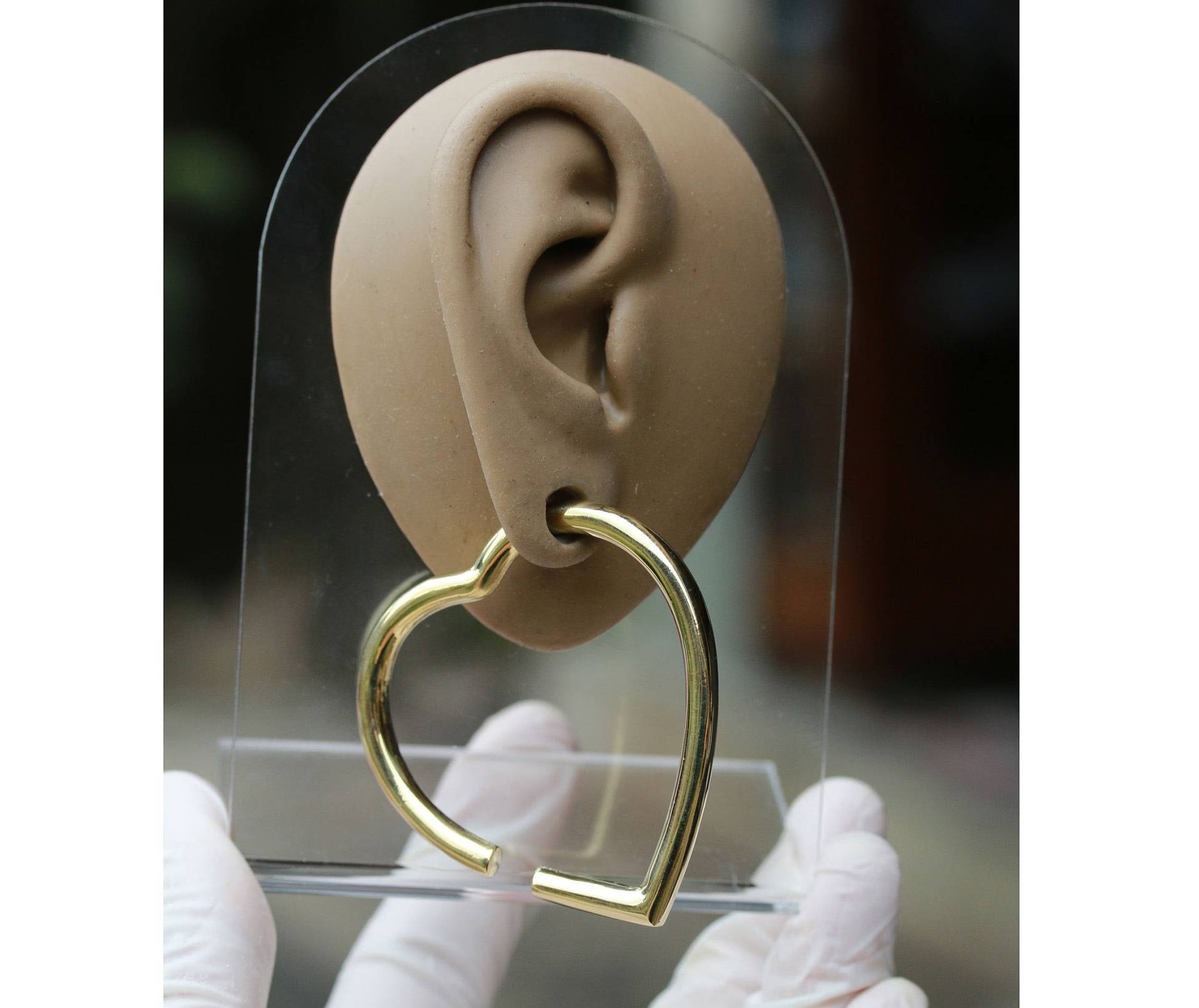 Herz Ohrgewichte Aus Messing Oder Versilbertem Messing.preis Pro Paar Herz Ohrgewichte Aus Messing Oder Versilbertem Messing.preis Pro Paar von Tribalisland