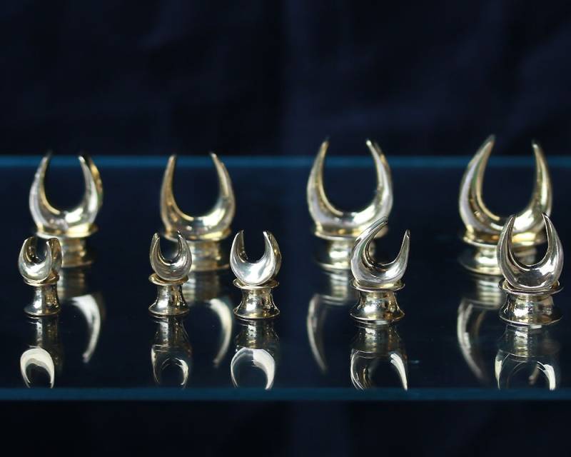 Messing Ohrsattel Größe, Ohrschablonen, Preis Pro Paar Messing Ohrsattel Größe, Ohrschablonen, Preis Pro Paar von Tribalisland