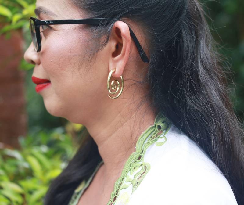 Ovale Spirale Messing Ohrgewichte Gauged Lobe Schmuck Ovale Spirale Messing Ohrgewichte Gauged Lobe Schmuck von Tribalisland