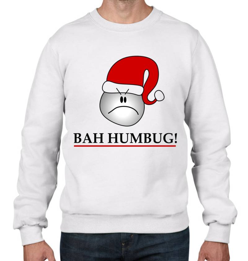 Bah Humbug Scrooge Herren Weihnachten Sweatshirt Pullover von Tribaltshirts