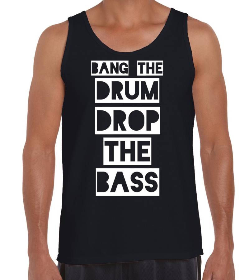 Bang The Drum Drop Bass Herren Weste Tank Top - Rauchen Trinken Party von Tribaltshirts