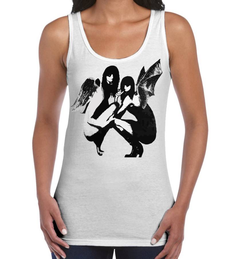 Banksy Crouching Engel Damen Weste Tank Top - Graffiti Kunst von Tribaltshirts
