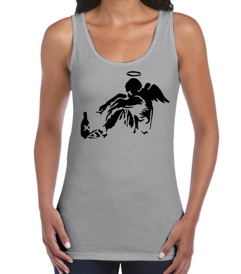 Banksy Fallen Engel Frauen Weste Tank Top - Graffiti Kunst von Tribaltshirts