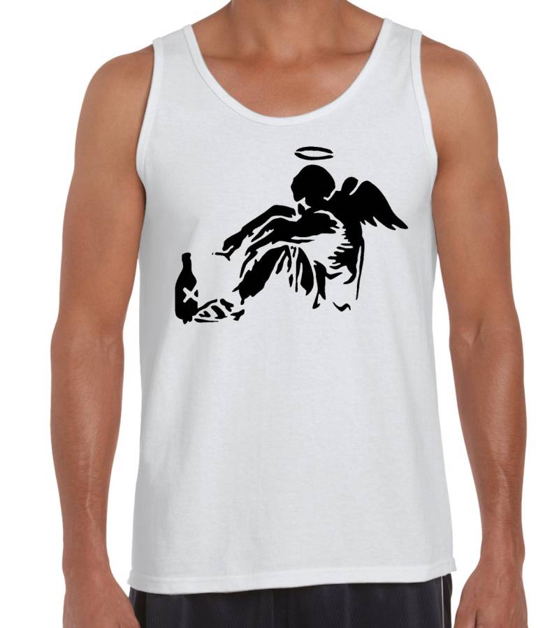 Banksy Fallen Engel Herren Weste Tank Top - Graffiti Kunst von Tribaltshirts