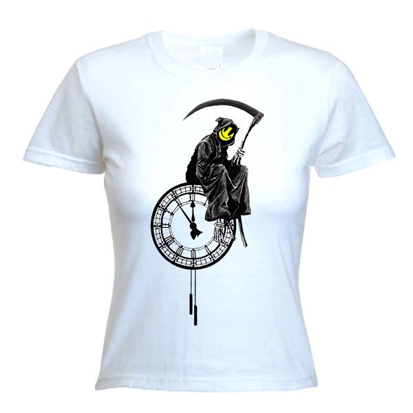 Banksy Grim Reaper Damen T-Shirt Banksy Grim Reaper Damen T-Shirt von Tribaltshirts