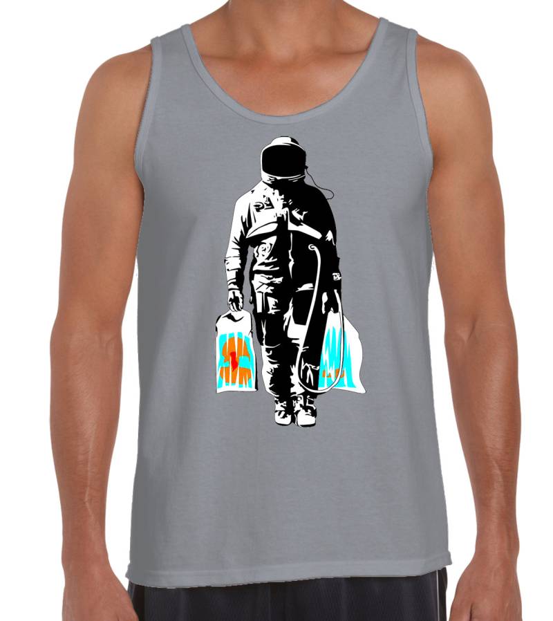 Banksy Spaceman Herren Weste Tank Top - Graffiti Kunst von Tribaltshirts