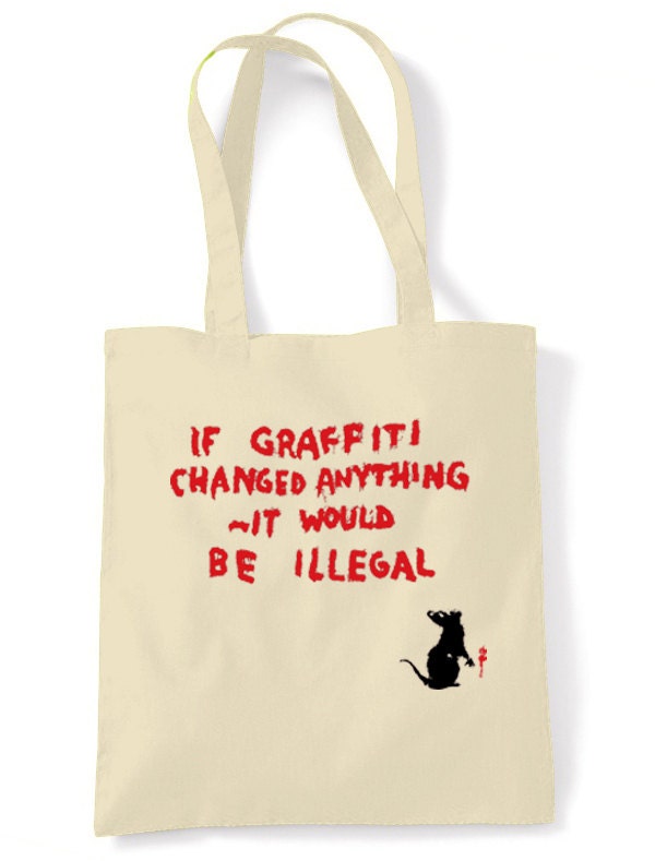 Banksy Wenn Graffiti Änderte Alles Einkaufstasche von Tribaltshirts
