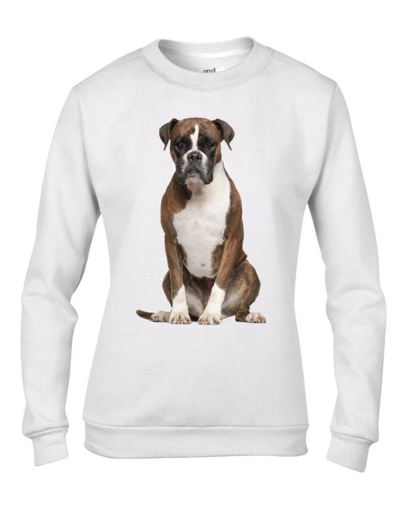 Boxer Hund Damen Sweatshirt Pullover - Hunde Hundeliebhaber Deutsche Haustier von Tribaltshirts