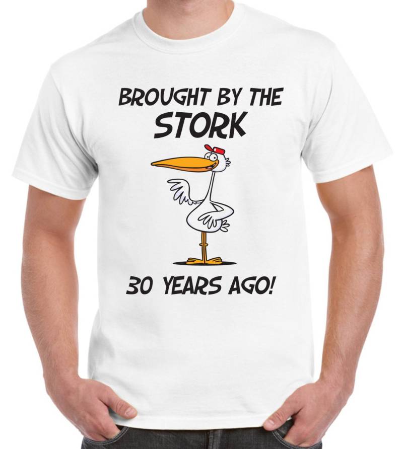 Gebracht Vom Storch 30. Geburtstag Herren T-Shirt von Tribaltshirts