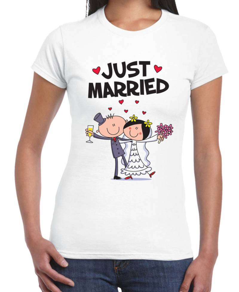 Gerade Verheiratet Damen T-Shirt von Tribaltshirts