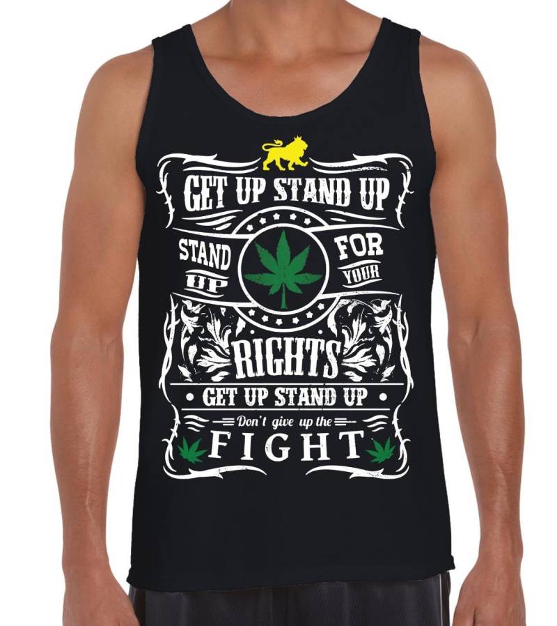 Get Up, Stand Up Herren Weste Tank Top - Reggae Jamaika von Tribaltshirts