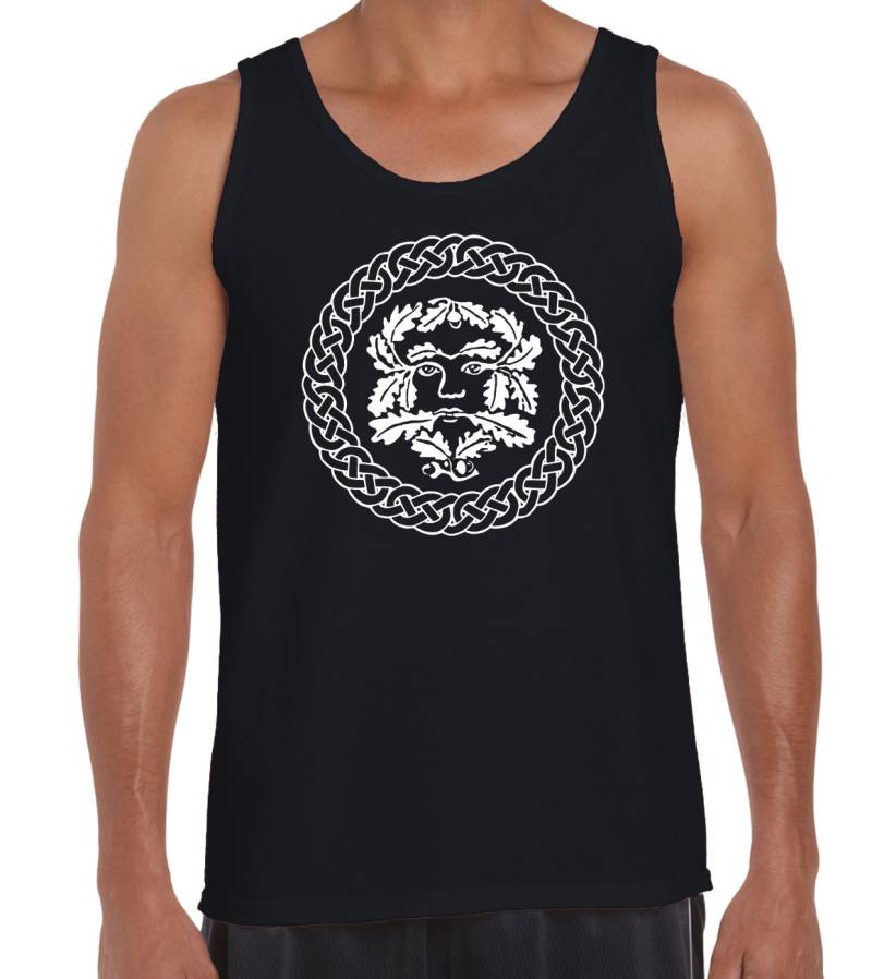 Grüner Mann Herren Weste Tank Top - Pagan Wiccan Wicca Celtic von Tribaltshirts