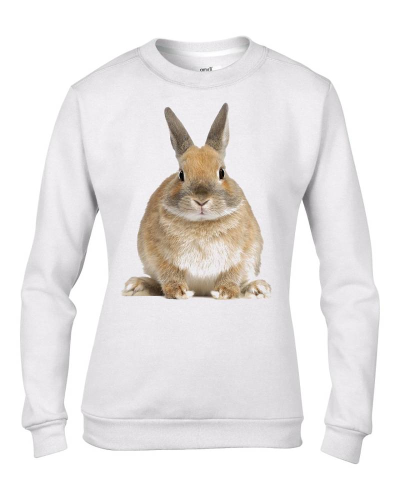 Kaninchen Damen Sweatshirt Pullover - Hase Süße Tiere Haustiere Geburtstagsgeschenk von Tribaltshirts