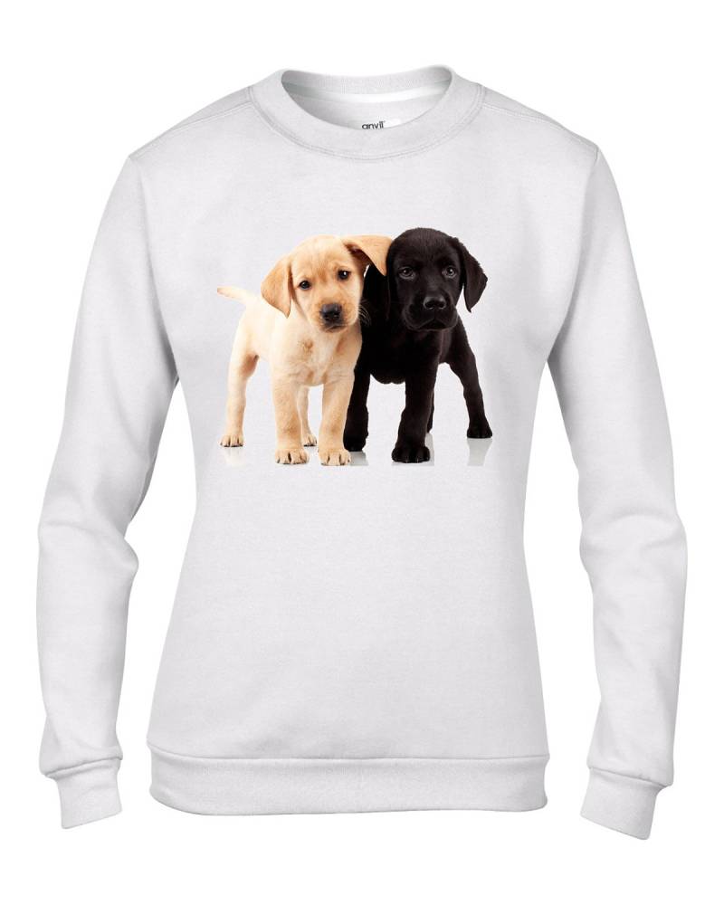 Labrador Welpen Damen Sweatshirt Pullover - Hunde Tier Niedlich von Tribaltshirts