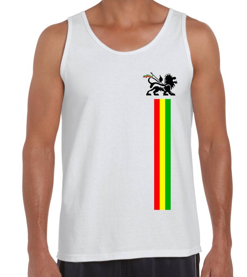 Lion Of Judah Streifen Männer Weste Tank Top - Reggae Rastafari von Tribaltshirts