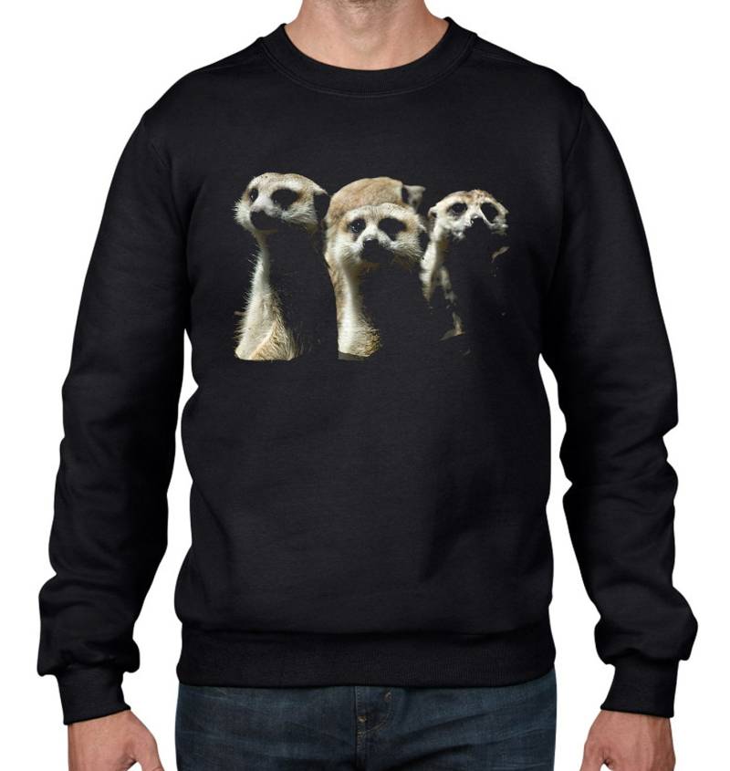 Meerkats Herren Sweatshirt Pullover - Meer Kats Katzen Meerkat von Tribaltshirts