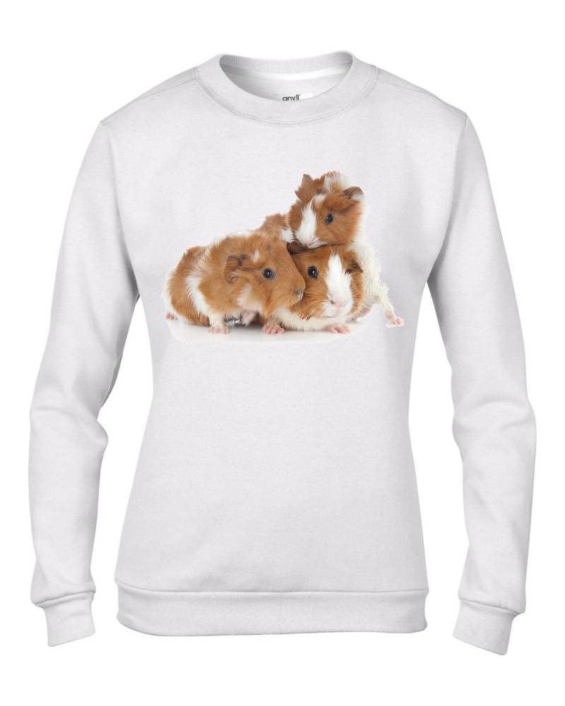 Meerschweinchen Familie Damen Sweatshirt Pullover - Haustiere Niedlich Tier Geburtstag Geschenk von Tribaltshirts