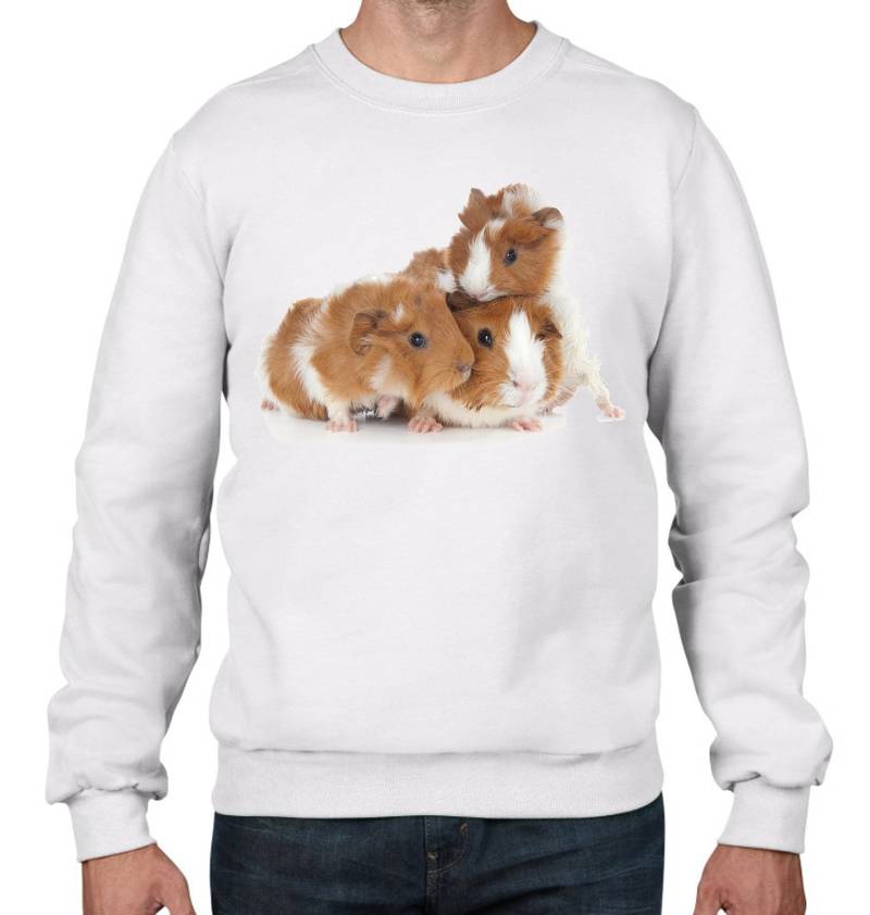 Meerschweinchen Familie Herren Sweatshirt Pullover - Süße Haustiere Tiere Geburtstagsgeschenke von Tribaltshirts