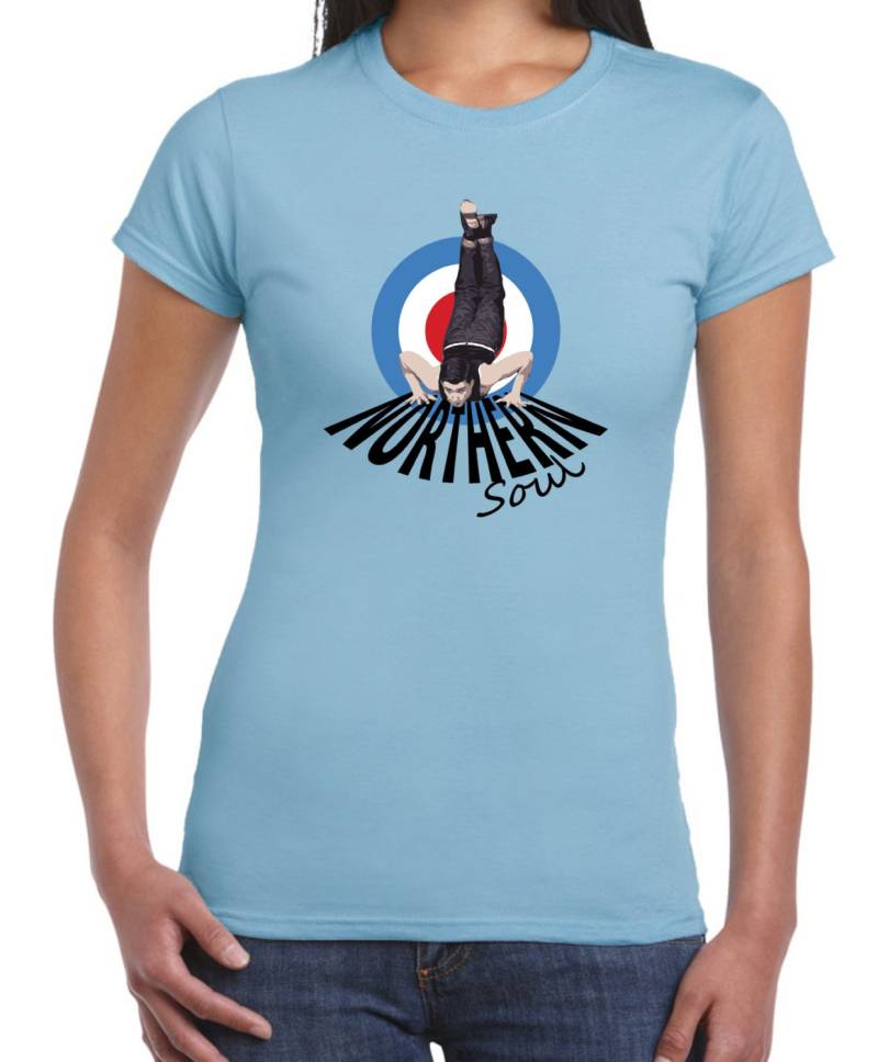 Northern Soul Tänzerin Mod Target Damen T-Shirt von Tribaltshirts