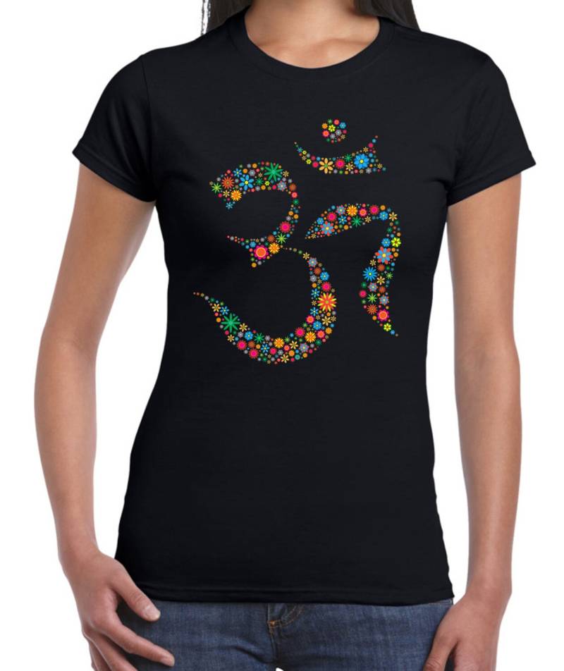 Om Symbol Floral Damen T-Shirt von Tribaltshirts