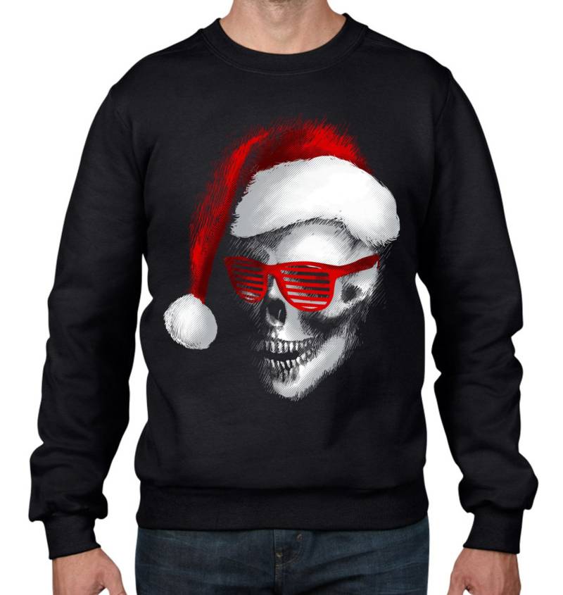 Santa Claus Schädel Herren Weihnachten Sweatshirt Pullover - Cool von Tribaltshirts