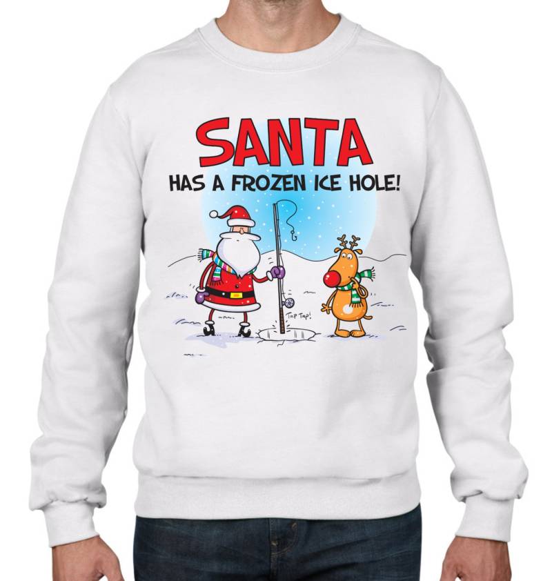 Santa Eisloch Herren Weihnachten Sweatshirt Pullover - Lustige Chrismas Schnee von Tribaltshirts