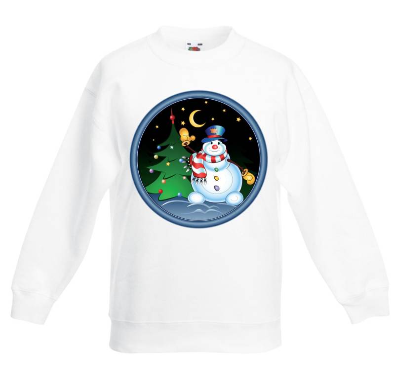 Schneemann Mit Baum Kinder Unisex Weihnachtspullover Schneemann Mit Baum Kinder Unisex Weihnachtspullover von Tribaltshirts