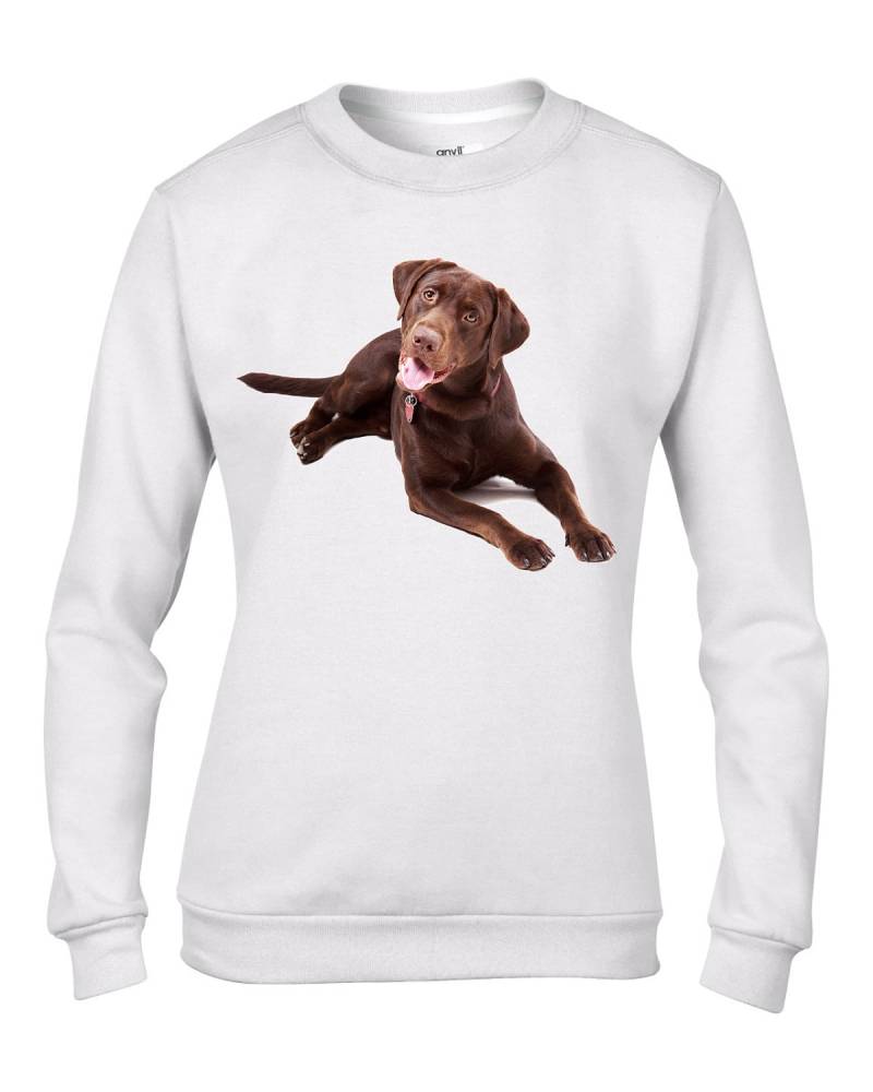 Schokolade Labrador Damen Sweatshirt Pullover - Hunde Hundeliebhaber von Tribaltshirts