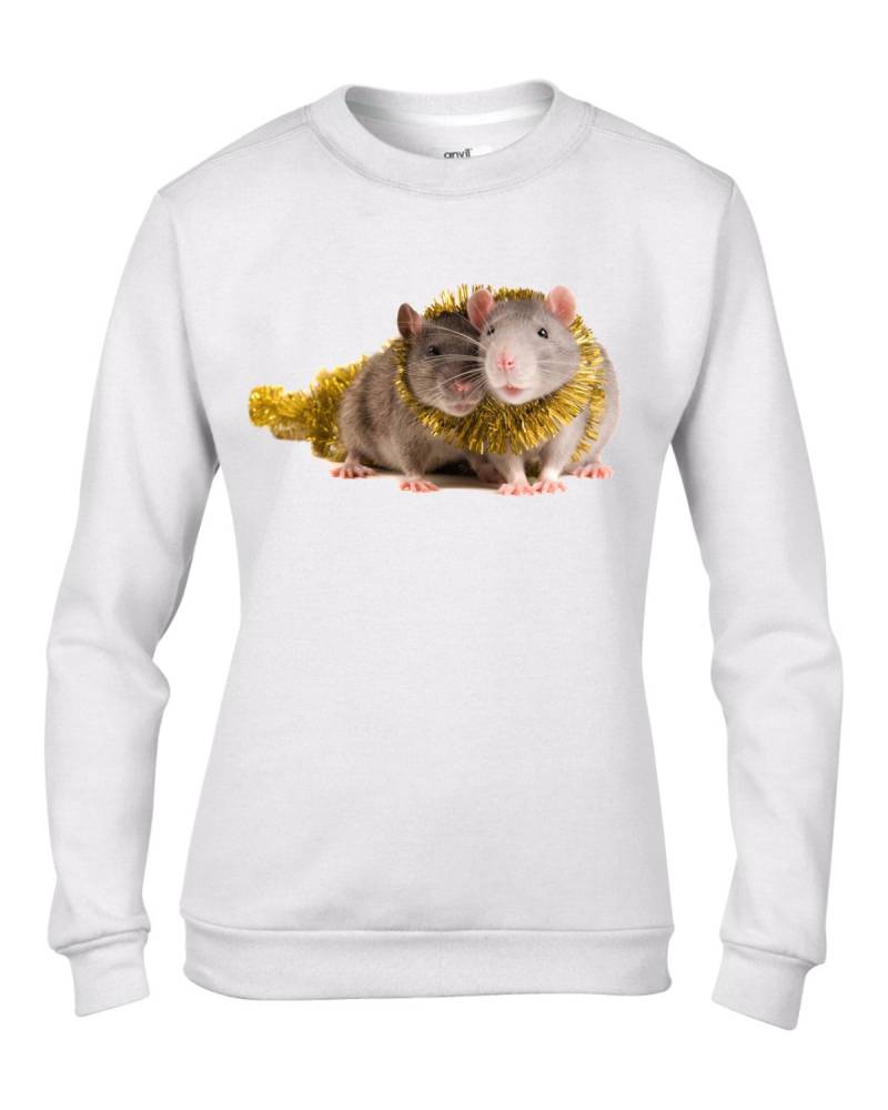 Weihnachten Haustier Ratten Damen Sweatshirt Pullover von Tribaltshirts