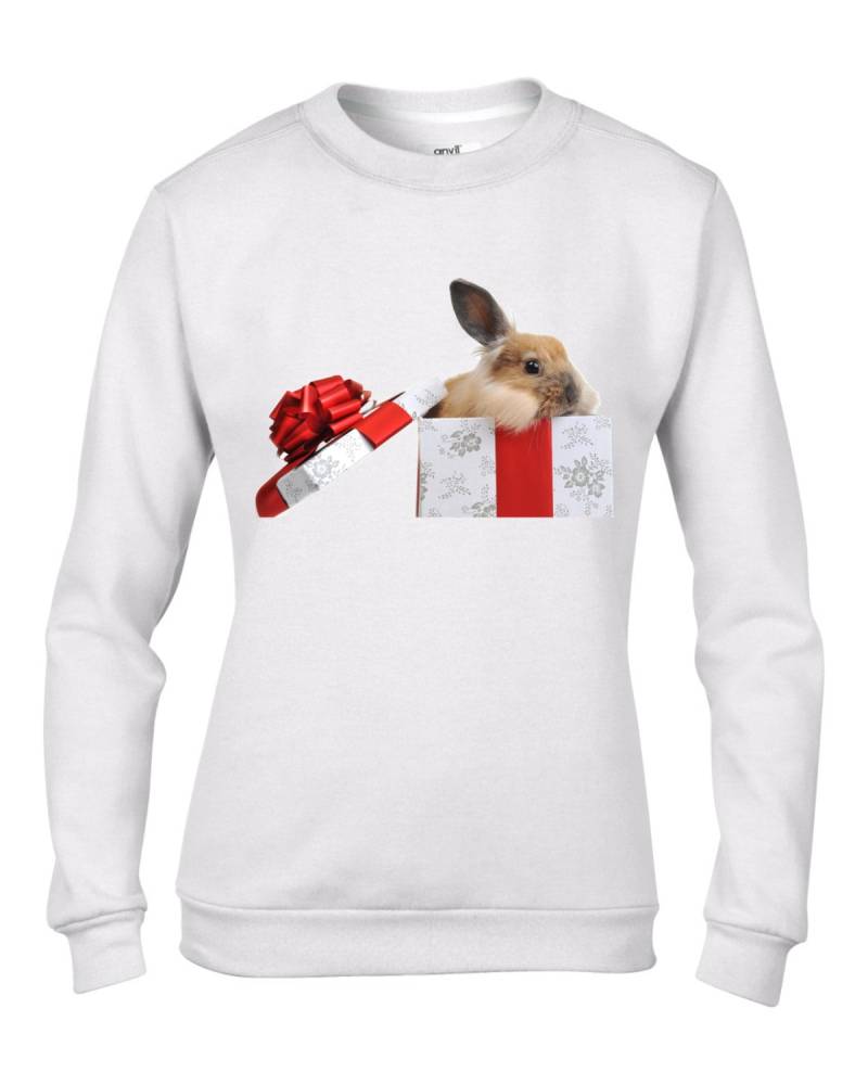 Weihnachten Kaninchen in Einer Geschenk-Box Frauen Sweatshirt Pullover von Tribaltshirts