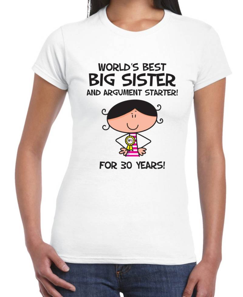 Welten Beste Große Schwester 30. Geburtstag Damen T-Shirt von Tribaltshirts