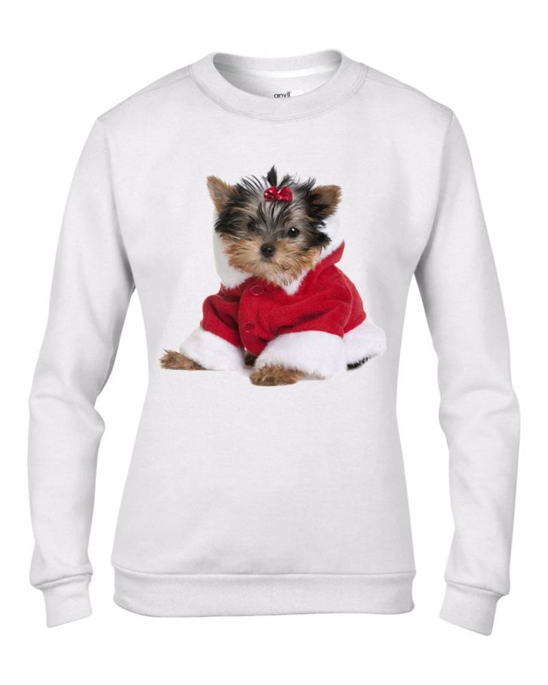 Yorkshire Terrier Weihnachtsmann Damen Weihnachtspullover - Hunde Tiere von Tribaltshirts