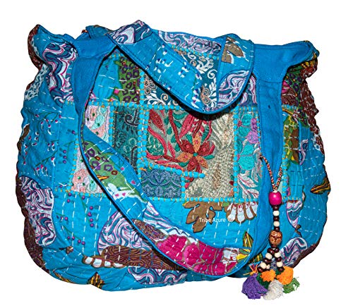 Tribe Azure Fair Trade Damen Umhängetaschen Groß Türkisblau Tribe Azure Fair Trade Damen Umhängetaschen Groß Türkisblau von Tribe Azure Fair Trade