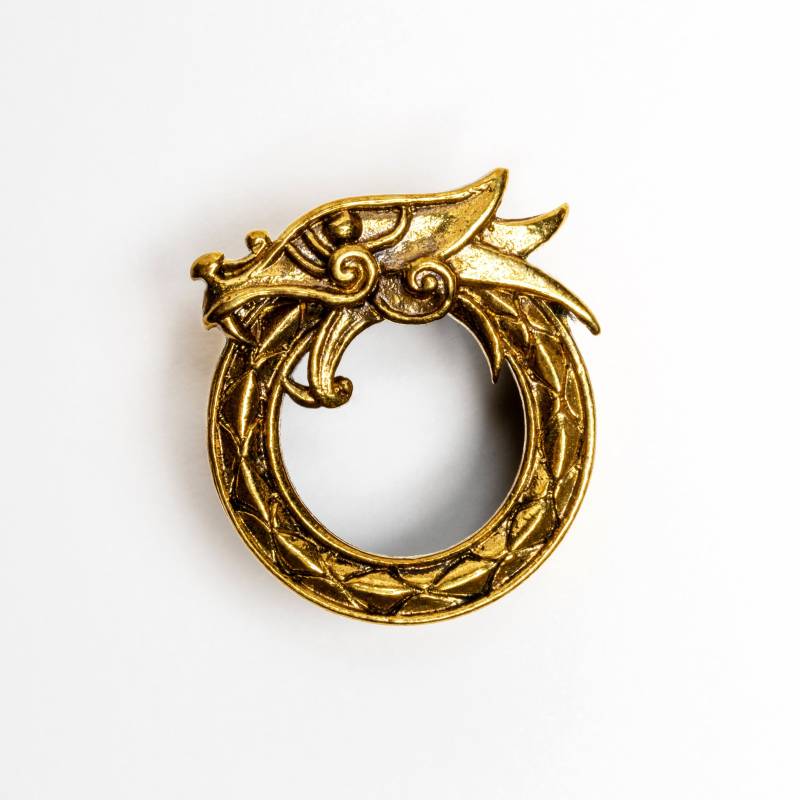 Dragon Golden Ohr Tunnel, Messohrringe Für Gedehnte Ohren, Tunnels 6mm/2G - 25mm/1'', Plugs Und Schmuck, Preis Pro Einzel von Tribulondon