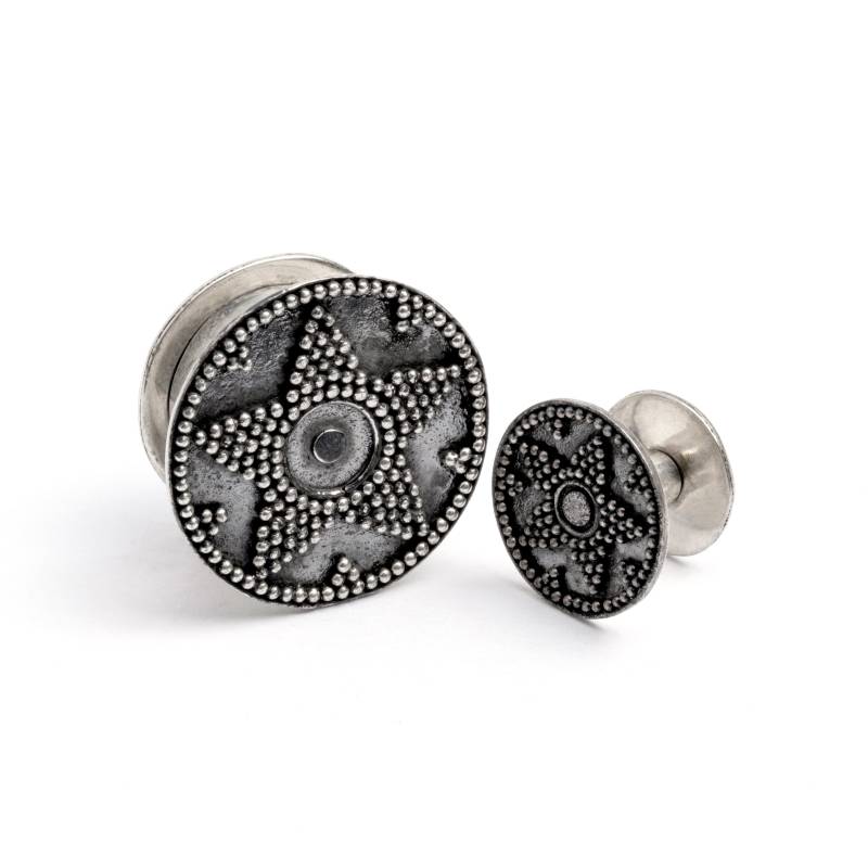 Silber Plug Ohrringe, Stern Plugs, 4 Mm - 20 Mm, Gestreckte Ohr Plugs Und Tunnels Preis Einzelstück von Tribulondon