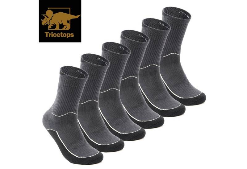 Tricetops Sportsocken TS02M Wandersocken Herren Arbeitssocken 3 / 6 Paar Sportsocken (6-Paar) von Tricetops
