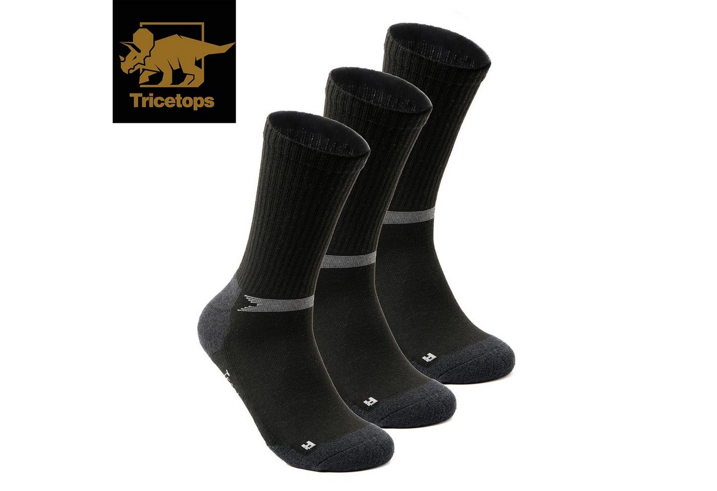 Tricetops Wandersocken TS01M Wandersocken Herren Arbeitssocken Damen 3 / 6 Paar Trekking-Socken Skisocken (3-Paar) von Tricetops