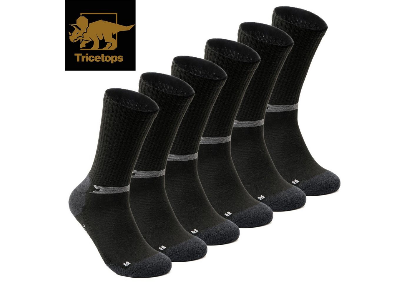 Tricetops Wandersocken TS01M Wandersocken Herren Arbeitssocken Damen 3 / 6 Paar Trekking-Socken Skisocken (6-Paar) von Tricetops